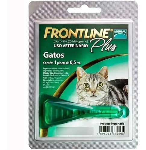 Frontline Plus Pipeta Gato Pulgas Garrapatas 