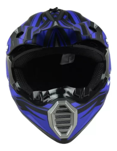 Casco Cross Motocorp Abs-dot Matt Blue Spok