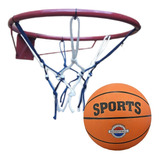 Aro De Basquet N°5 Red Caño Hueco Con Pelota Sports Goma