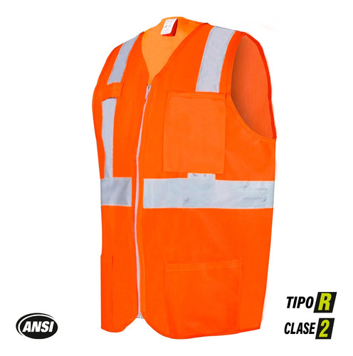 Chaleco Alta Visibilidad Safety Vest Jyrsa Sr-1020 Nar Tg