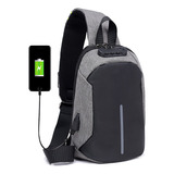 Mochila Pechera Antirrobo Mariconera Impermeable Hombro Usb