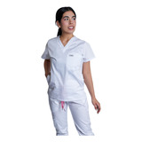 Ambo Medico Cocowear - Antartic White Con Puño Mujer