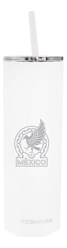 Vaso Termico Selección Mexicana Skinny 20 Oz Acero Inox. Color Blanco