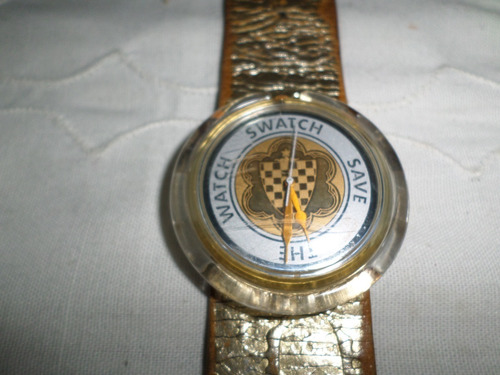 Reloj Pulsera Pop Swatch Guinevere Save The Watch 4,7 Cm Dia
