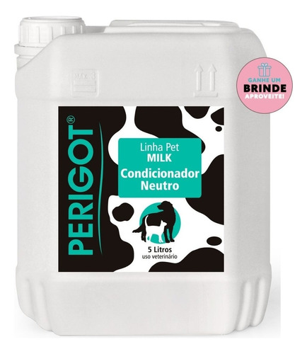 Condicionador Pet 5 Litros Milk Perigot Banho E Tosa