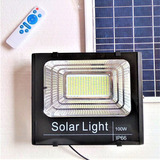 Foco Led C/panel Solar, Potencia 100w, Incl. Control Remoto