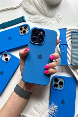 Funda Silicone Case Para iPhone Azul Francia