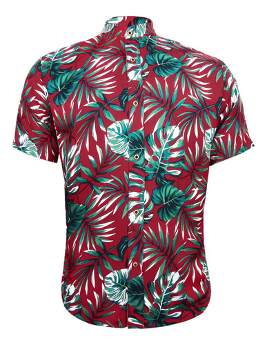 Camisa Hombre Moda Hawaiana Manga Corta Slim Fit