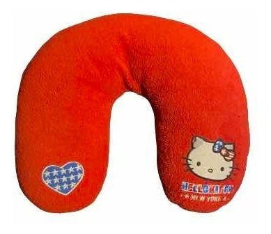 Almohadon Antistress Cuello Rojo Hello Kitty Avión, Micro