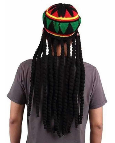 Gorro Cosplay Reggae Bob Marley Con Peluca Imitación Rastas