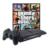 Sony Playstation 3 Super Slim 250gb Grand Theft Auto V  Color Charcoal Black