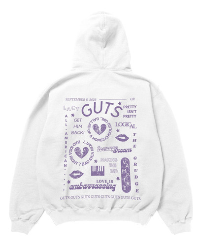 Moletom Blusa De Frio Feminino Olivia Rodrigo Album Guts 