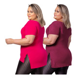 Kit 2 Blusa De Academia Feminina Plus Size Tapa Bumbum G1 G2