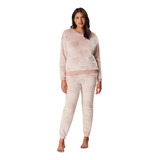 Pijama Feminino Quente Fleece Peluciado Frio Longo Hering 