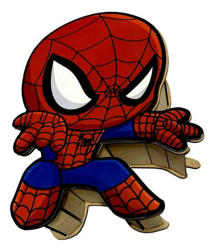 Caja Souvenir Dulcero Spiderman Madera Mdf