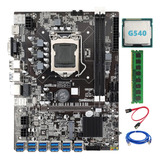 Placa Base De Minería B75 Btc De 12 Pcie A Usb Lga1155 Con G