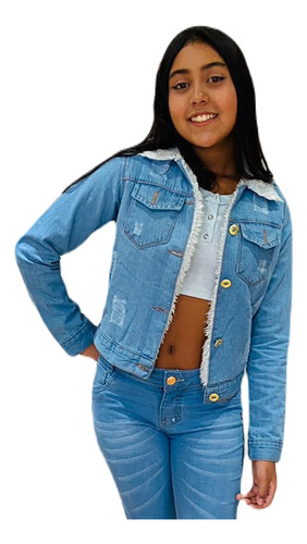 Jaqueta Jeans Feminina Moda Jaquetinha Menina Juvenil 