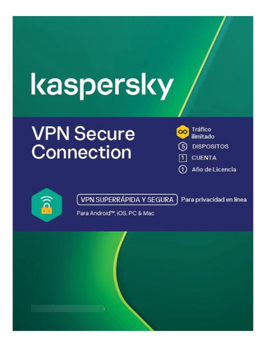 Kaspersky Vpn Ilimitada Secure Connection 5 Disp 1 Año 