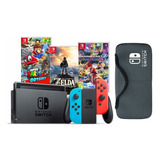 Nintendo Switch + Zelda + M Kart 8 + Mario Odyssey. Nueva