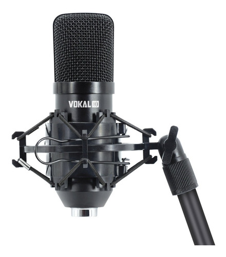 Microfone Condensador Usb Vokal Sv80u Gravação Live Podcast Cor Preto