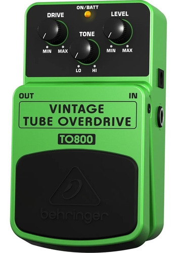 Pedal Behringer To800 Vitage Tube Overdrive Color Verde/negro