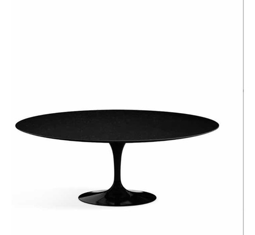 Mesa Saarinen Tulipa Jantar Oval  Preto Absoluto 180 X 100