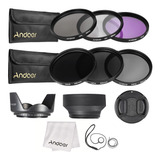 Kit De Filtro De Lente Andoer De 55 Mm Uv+cpl+fld+nd (nd2 Nd