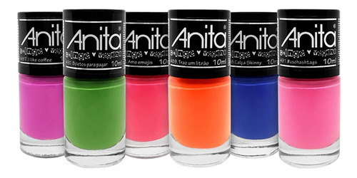 Esmalte Anita Coleção Cringe C/ 6 Vegano 10 Ml 