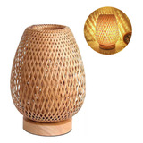 Lámpara De Centro De Mesa, Pantalla Japonesa De Bambú Para D