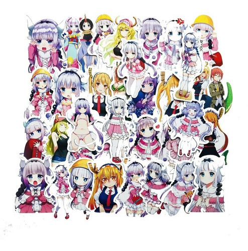 Miss Kobayashi's Dragon Maid 50 Calcomanias Stickers Anime