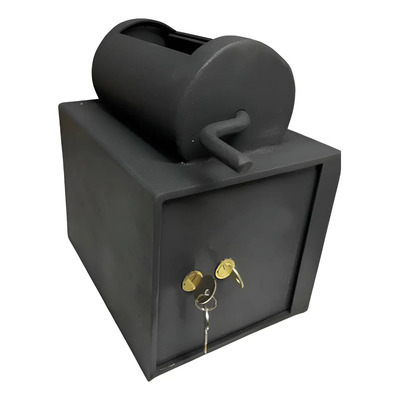 Caja Fuerte Con Tombola Y Cerradura Doble Llave Negro