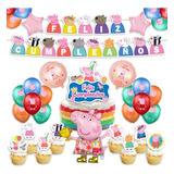 Decoración Cumpleaños Globos Peppa Pig