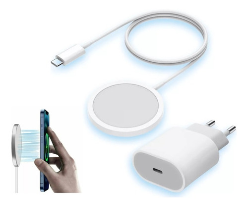 Cargador Inalambrico Para iPhone 11 12 13+adaptador 20 Watt