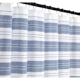 Cortina De Ducha Serafine Home Nautical Chambray De Tela Azu