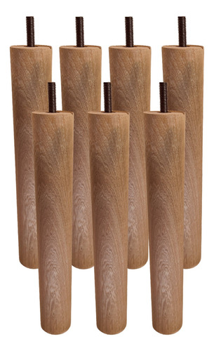 Juego 7 Patas Madera Torneada Para Somier 30 Cm Sommier 