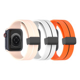 3 Correas Magnéticas Para Apple Watch Ultra 8 7 Se 6 5 4