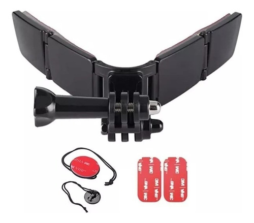 Soporte De Gopro Frontal Para Casco Moto Mentón 3m Curvo