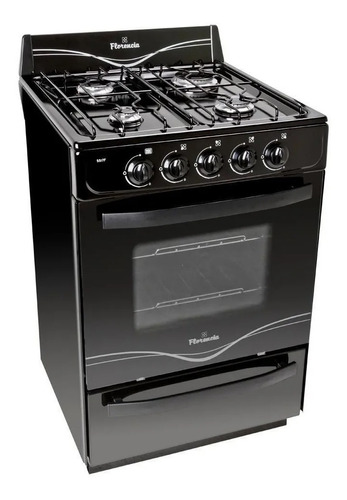 Cocina Florencia Recta 5517f Mg 4 H Negra Puerta Con Visor