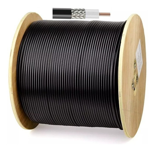 Cable Coaxial Lmr195, Negro Rollo 100 Mts 50 Ohm Para Antena