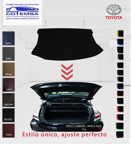 Cubre Cajuela Aut. (color) Toyota Prius C. 2018 A 2022 Tc3