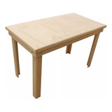 Mesa Moderna Comedor 80x124 6 Sillas Madera Natural Uso Rudo