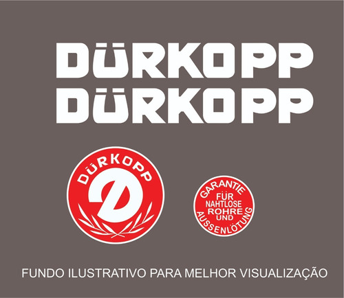 Antigo Grafismo Adesivos Bicicleta Durkopp Mod 2 Vermelho