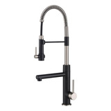 Llave De Cocina Comercial, 62.7 Cm, Acero Inoxidable/negro M