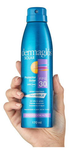 Protector Solar Dermaglós Fps30 Invisible En Spray 170ml