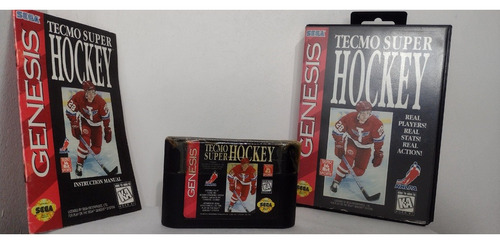 Tecmo Super Hockey Raridade Mega Drive/genesis C/caixa E  Ma