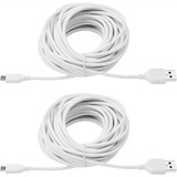 Cable Usb A Micro Usb, 25 Pies/blanco/2 Pack