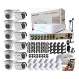 Kit Cctv Hikvision Full Hd 1080p  Kit Dvr 16 Ch + 12 Cámaras