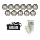 Kit Iluminação Piscina 11 Leds 6w Inox - 176m² + Smart Pool