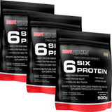 Combo 3x Whey Proten 6 Six Protein 900g = 2,7kg 