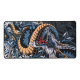 Mouse Pad Gamer Extra Grande Para Jogos 70x30 Dragao Azul